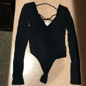 Black Longsleeve Bodysuit